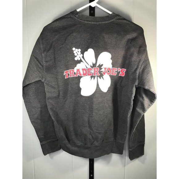 Hanes Other - Vintage Trader Joes Crewneck Sweatshirt Mens SM Gray Employee Hibiscus Sweater